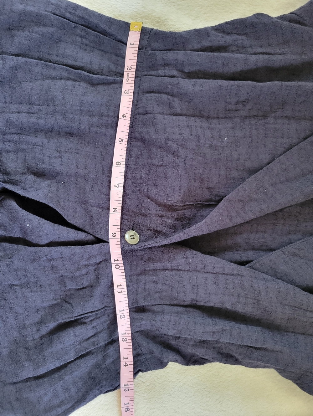 HYFVE | Classic Dark Navy Short Sleeve Self Tie Maxi Wide Leg Jumpsuit (SIZE S) - Picture 12 of 14